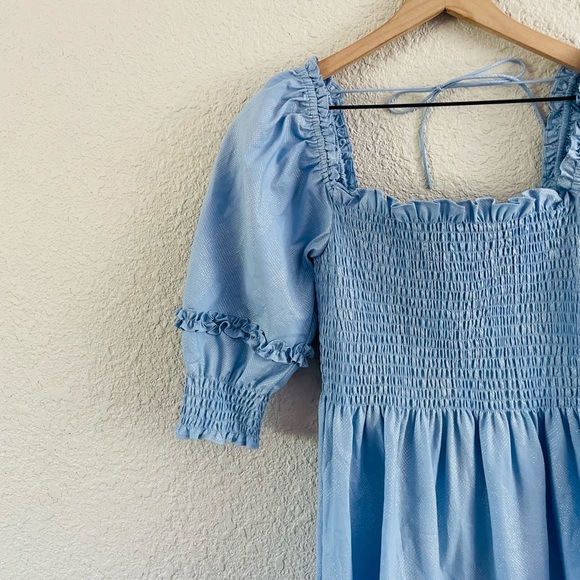 Hill House Blue Puff-Sleeve Maxi Dress - Picture 3 of 16